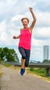 Energetic motivated exuberant middle-aged woman Royalty Free Stock Photo