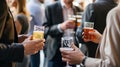 Energetic Networking Event: Business Professionals in Action. Generative AI
