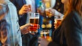 Energetic Networking Event: Business Professionals in Action. Generative AI