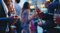 Energetic Networking Event: Business Professionals in Action. Generative AI