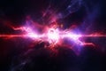 Energetic plasma bolt pulses through the dark, Generative AI