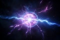 Energetic plasma bolt pulses through the dark, Generative AI