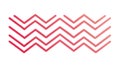 Energetic Red Bold Wavy Line Repeating Pattern, vector design Generative AI Royalty Free Stock Photo