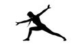 Energetic Jump or Dance Pose Silhouette, Expressive Movement, vector design Generative AI Royalty Free Stock Photo