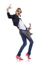 Energic rock star Royalty Free Stock Photo