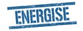 ENERGISE text on blue vintage lines stamp Royalty Free Stock Photo