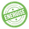 ENERGISE text on green round grungy stamp Royalty Free Stock Photo