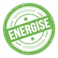 ENERGISE text on green round grungy stamp Royalty Free Stock Photo