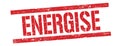 ENERGISE text on red vintage lines stamp Royalty Free Stock Photo