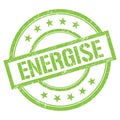 ENERGISE text written on green vintage stamp Royalty Free Stock Photo