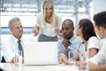 Energised and excited about business. a group of business people in a meeting. Royalty Free Stock Photo