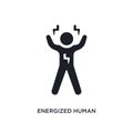 energized human isolated icon. simple element illustration from feelings concept icons. energized human editable logo sign symbol