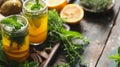 Energizing Elixirs for Wellness herbal remedy. Generative Ai