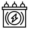 Energy accumulator icon outline vector. Storage solar