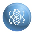 Energy atom icon, outline style