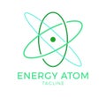 Energy atom vector logo template design