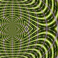 Energy background, fractal magnetic field lines in going green color, Abstract Scientific pattern