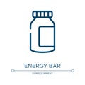 Energy bar icon. Linear vector illustration from active lifestyle collection. Outline energy bar icon vector. Thin line symbol for