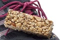 Energy Bar and Sneaker Shoe Sports Concept