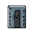 energy battery backup game pixel art vector illustration Royalty Free Stock Photo