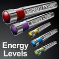 Energy Battery Menu Bars Royalty Free Stock Photo