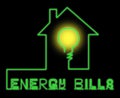 Energy Bills Shows Electric Power 3d Illustration