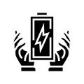 energy boost succes challenge glyph icon vector illustration Royalty Free Stock Photo