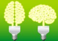 Energy bulb brain, vector