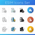 Energy business icons set Royalty Free Stock Photo