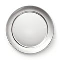 Energy-charged Silver Plate Illustration On White Background Royalty Free Stock Photo