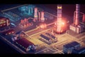 energy company, showing the inner workings of its facilities in animated short