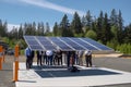 energy company, unveiling new solar energy project at public ceremony