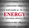 Energy concept icon depicts buzz and excitement for promotion - 3d illustration