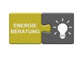 Energy Consulting in german language Puzzle Buttins Royalty Free Stock Photo