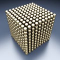 Energy cube from spheres Royalty Free Stock Photo