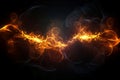 Energy dark fire background. Generate AI