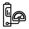 energy density line icon vector illustration