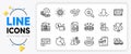 Energy, Digestion and Food app line icons. For web app. Vector