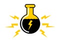 Energy drink - stimulating liquid stimulant with symbol of electricity