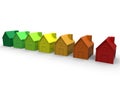 Energy efficiency houses concept Royalty Free Stock Photo