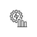 Energy efficiency line icon