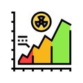 energy efficiency nuclear color icon vector illustration