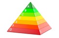 Energy efficiency pyramid. Rating scale from A to G. 3D rendering Royalty Free Stock Photo