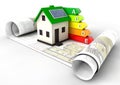 Energy Efficiency Rating House Royalty Free Stock Photo