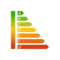 Energy efficiency rating icon. Vector illustration. EPS