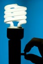 Energy-Efficient Fluorescent Light Bulb Royalty Free Stock Photo