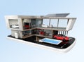 Energy-Efficient house on a smart phone.