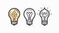 Energy Efficient Light Bulb Icon for Eco-Friendly Concepts and Innovation Royalty Free Stock Photo