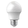 Energy efficient lightbulb glows bright on white