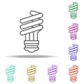 energy efficient lighting outline icon. Elements of Ecology in multi color style icons. Simple icon for websites, web design, Royalty Free Stock Photo
